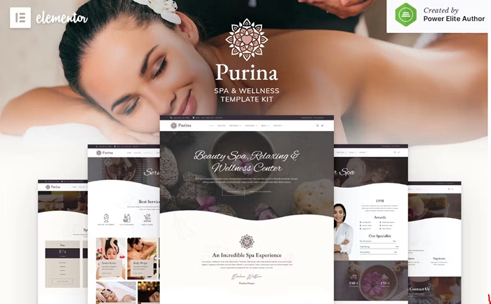 Purina – Spa & Wellness Elementor Template Kit 1.0.0