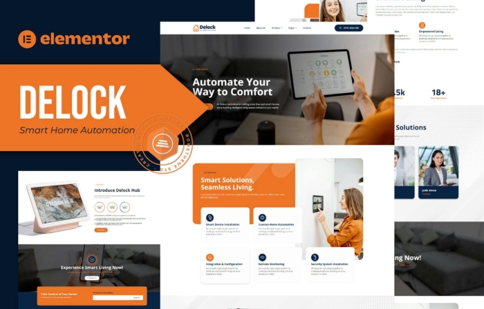 Delock – Smart Home Automation Elementor Template Kit 1.0.0