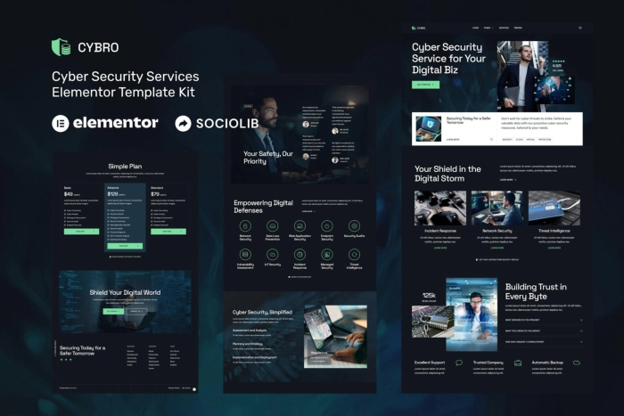 Cybro – Cyber Security Services Elementor Template Kit 1.0.0