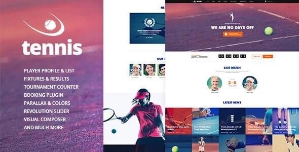 Tennis – Sport Club & Events WordPress Theme 1.2.3