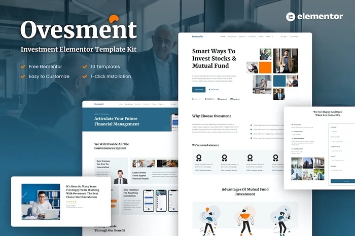 Ovesment – Investment & Finance Elementor Template Kit 1.0.0