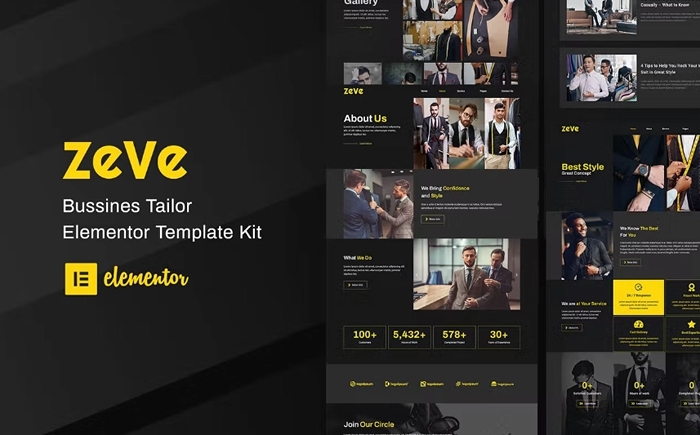 Zeve – Tailor Service Elementor Template Kit 1.0.0