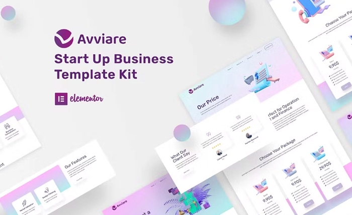 Avviare Start Up Business Elementor Template Kit 1.0.0