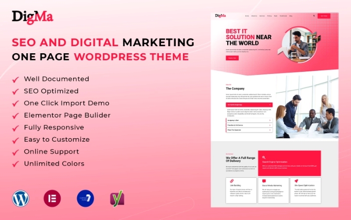 DigMa – SEO & Digital Marketing One Page 1.0