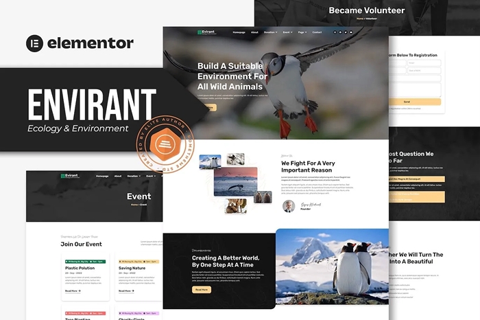 Envirant - Ecology and Environment Elementor Pro Template Kit 1.0.0