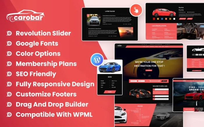 Carobar – Car Dealer WordPress Theme 1.0.0