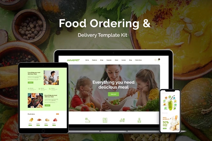 Gourmet – Food Ordering & Delivery Elementor Template Kit 1.0.0