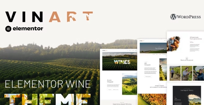 Vinart – Wine Brand & Vinyard Elementor Template Kit 1.0.0