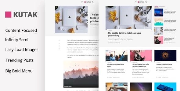 Kutak – Minimal Blog WordPress Theme 2.2