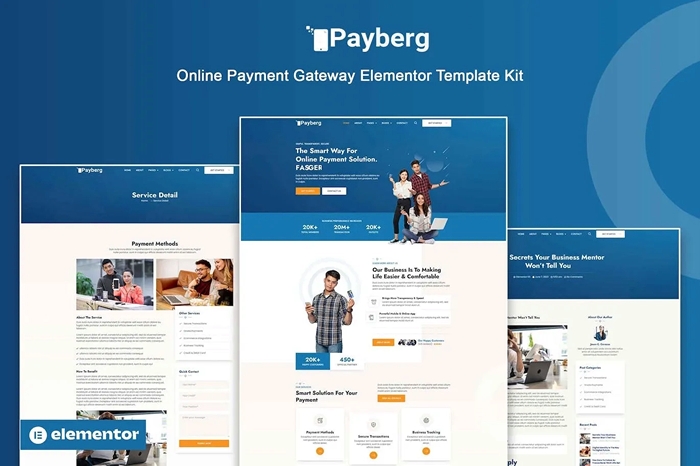 Payberg – Online Payment Gateway Elementor Pro Template Kit 1.0.0