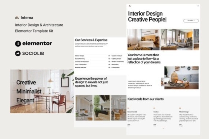 Interna – Interior Design & Architecture Elementor Template Kit 1.0.0