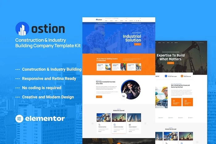 Ostion β Construction & Industry Building Company Template Kit 1.0.0