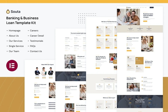 Souta – Banking & Business Loan Elementor Template Kit 1.0.0