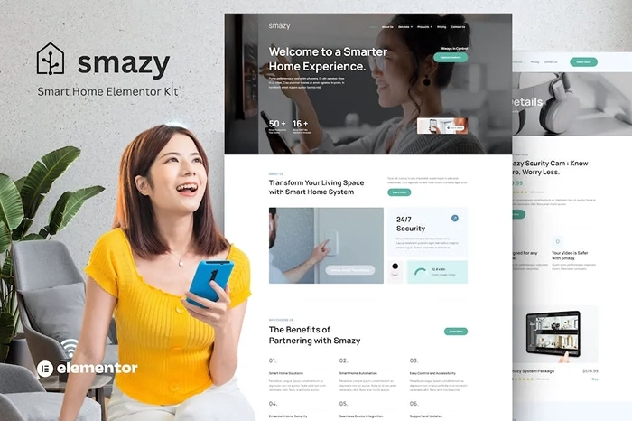 Smazy – Smart Home System Elementor Template Kits 1.0.0