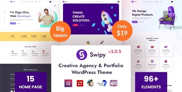 Swipy – Creative Agency WordPress Theme 1.0.5