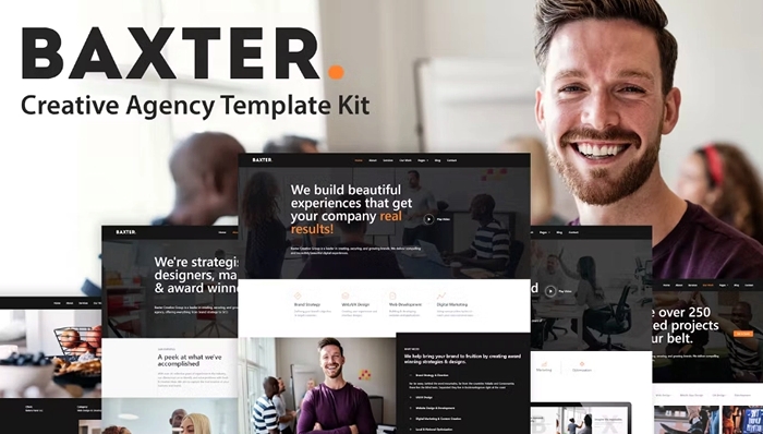 Baxter – Creative Agency Elementor Template Kit 1.0.0