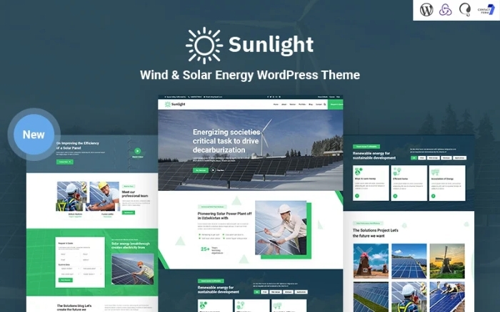 Sunlight – Wind and Solar Energy Responsive WP Theme 1.0.0