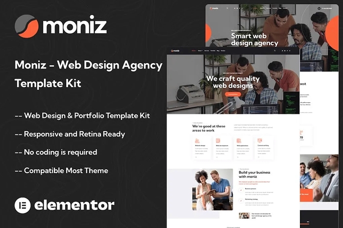 Moniz – Web Design Agency Elementor Template Kit 1.0.0