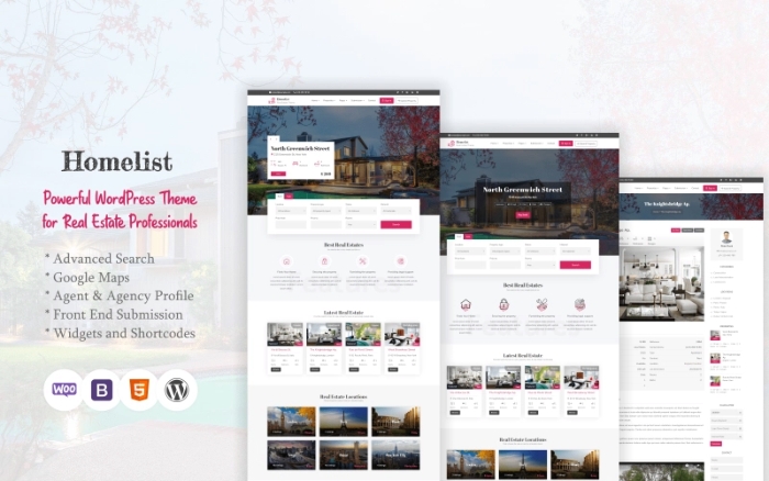 Homelist – Real Estate WordPress Theme 1.0.0
