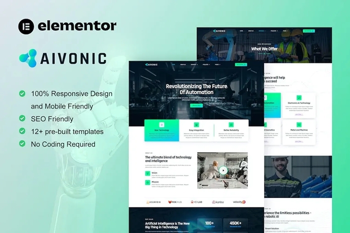 Aivonic – AI & Robotics Elementor Pro Template Kit 1.0.0