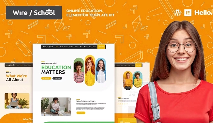 Wire School – Online Education Elementor Template Kit 1.0.0