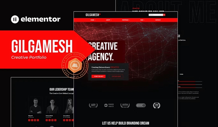 Gilgamesh – Creative Portfolio Elementor Template Kit 1.0.0