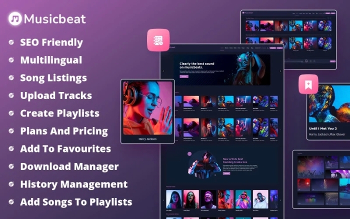 MusicBeat – Web Music Streaming WP Theme 1.0.2