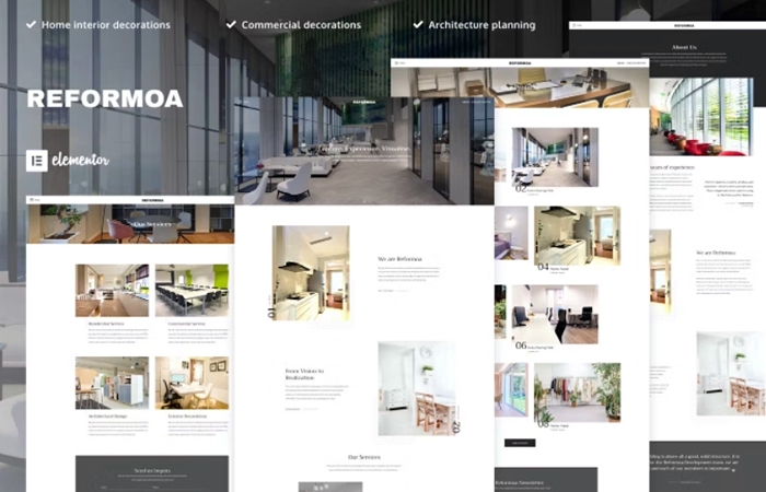 Reformoa – Architecture & Interior Design Elementor Template Kit 1.0.0