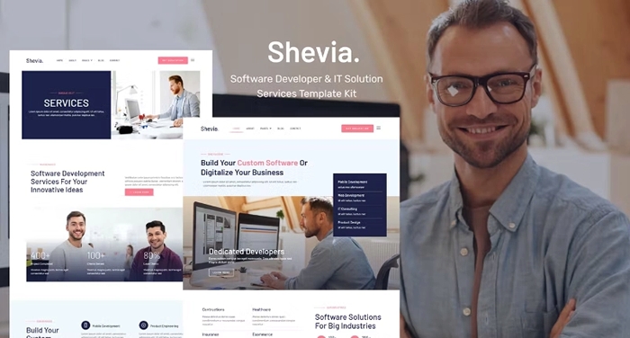 Shevia – Software Developer & IT Solutions Service Template Kit 1.0.0