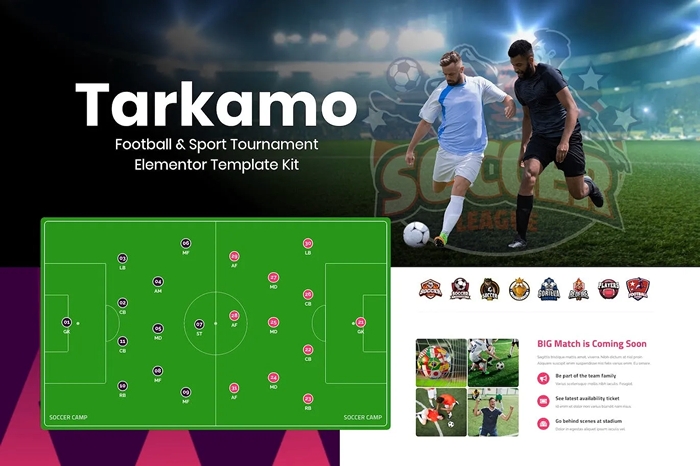 Tarkamo – Football & Sport Tournament Elementor Template Kit 1.0.0
