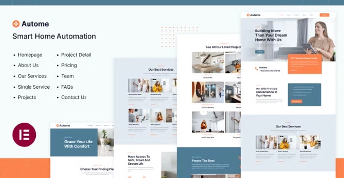 Autome – Smart Home Automation Elementor Template Kit 1.0.0