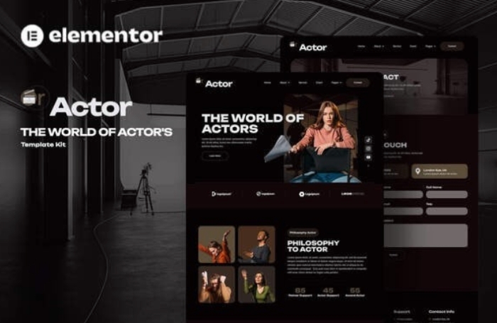 Oractor – Actor Agency Elementor Template Kit 1.0.0