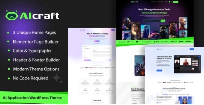 AIcraft – AI Application & Generator WordPress Theme 1.0.0