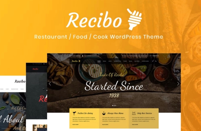 Recibo – Restaurant / Food / Cook WordPress Theme 1.3.4