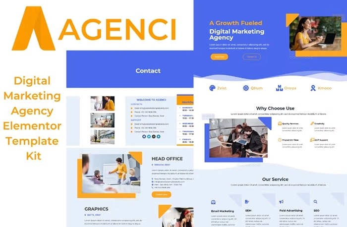 Agenci β Digital Marketing Agency Elementor Template Kit 1.0.0