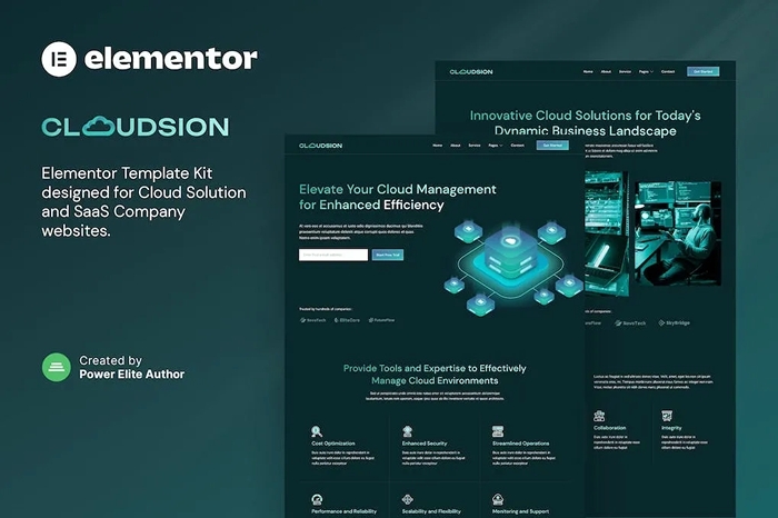Cloudsion – Cloud Solution & SaaS Company Elementor Template Kit 1.0.0