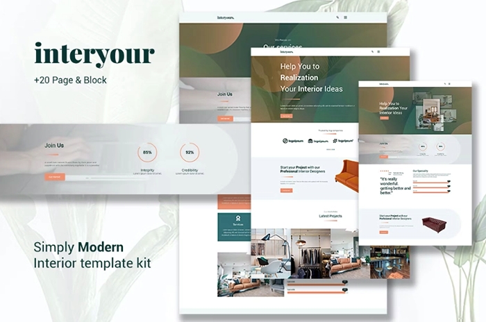 Interyours – Home Interior Design Elementor Template Kit 1.0.0