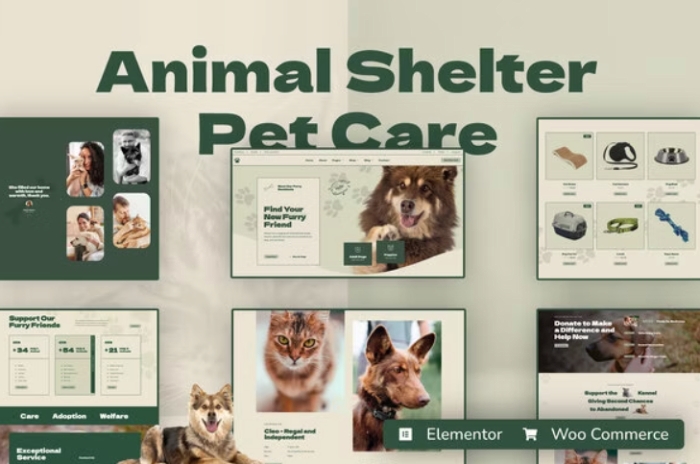 Kenneli – Animal Shelter & Pet Care Elementor Pro Template Kit 1.0.0