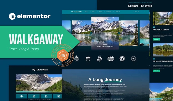 Walk&Away - Travel Blog & Tours Elementor Template Kit 1.0.0