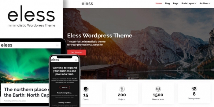 Eless – Minimalistic WordPress Theme 1.0
