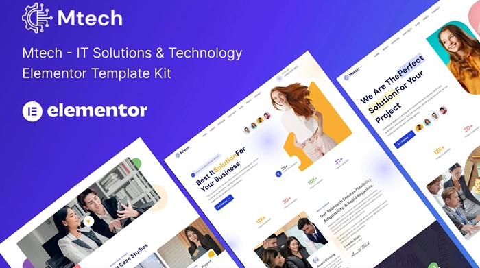 Mtech – IT Solutions & Technology Elementor Template Kit 1.0.0