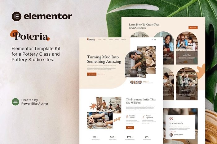 Poteria - Pottery Class & Studio Elementor Template Kit 1.0.0