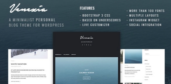 Venezia – Minimalist Personal Blog WordPress 1.0.0