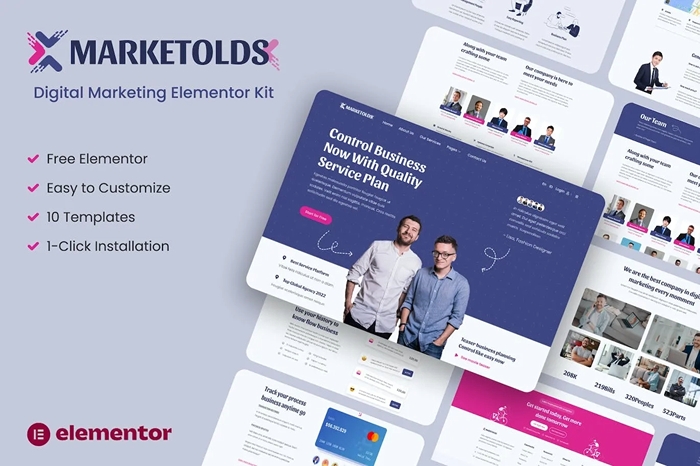 Marketolds – Digital Marketing Elementor Template Kit 1.0.0