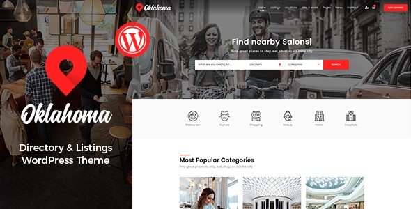 Oklahoma – Directory & Listings WordPress Theme 1.0