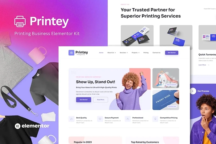 Printey – Printing Business Elementor Template Kit 1.0.0
