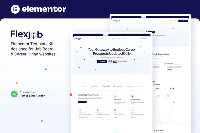 Flexjob - Job Board & Vacancies Elementor Template Kit 1.0.0