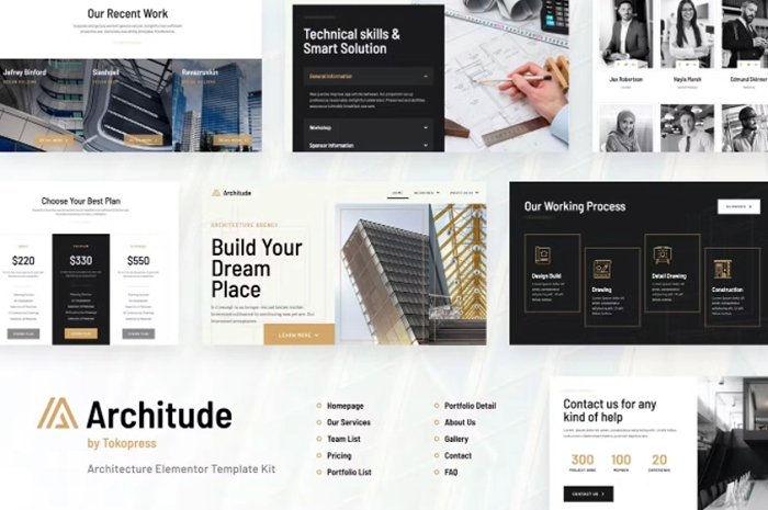 Architude β Architecture Agency & Interior Design Elementor Template Kit 1.0.0