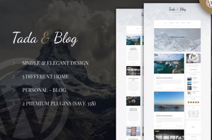 Tada & Blog – Personal Blog WordPress Template 1.3