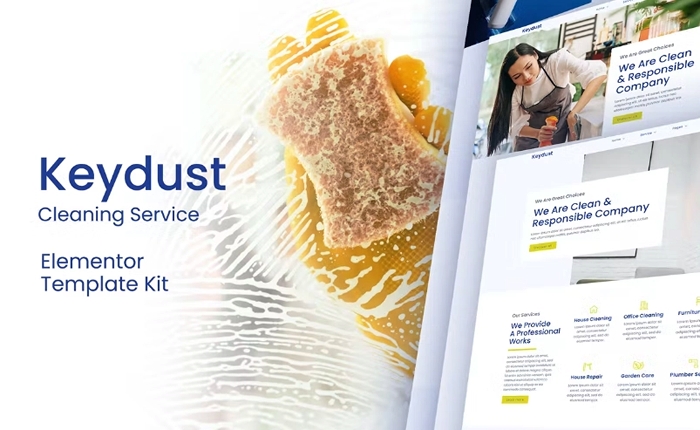 Keydust - Cleaning Service Elementor Template Kit 1.0.0